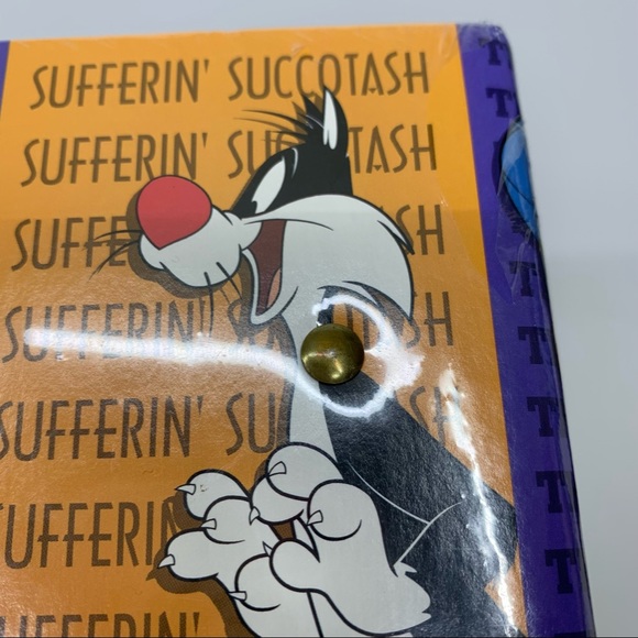 Vintage Looney Tunes Gang 1997 Taz Bugs Bunny 4x6 Pocket Memo Binder Photo Album - Picture 9 of 12